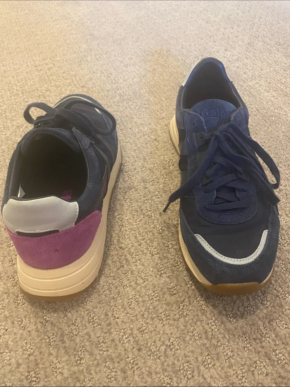 Gola Sneaker with Pink/purple Heel Accent